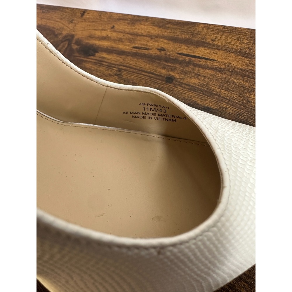 Jessica Simpson Parisah Cream Faux Snakeskin Textured Platform Pumps Heels 11 M - Picture 11 of 16